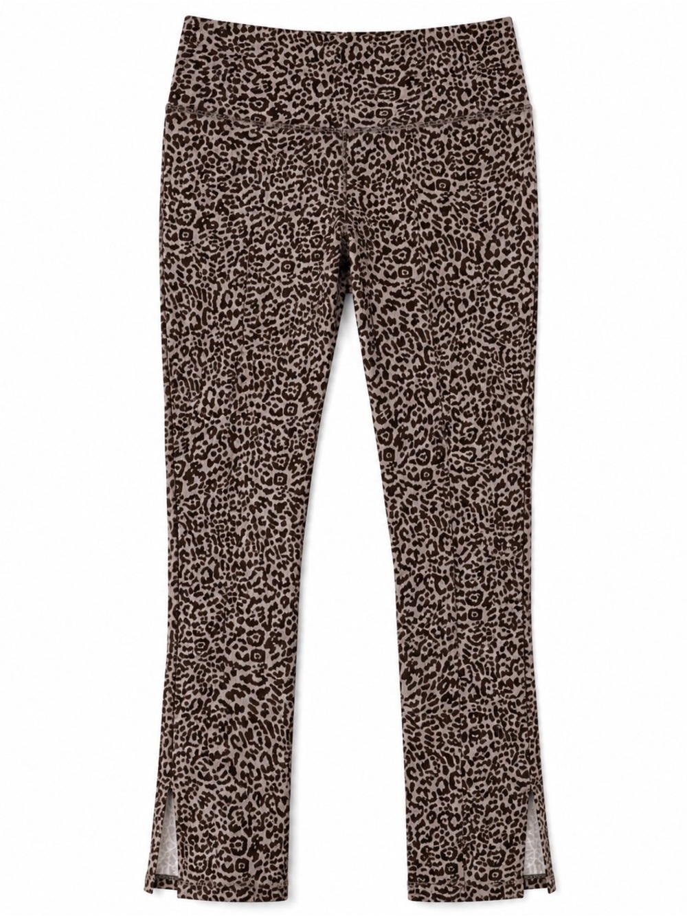 Zara Animal Print Split Hem Ribbed Leggings